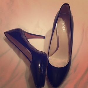 Black Coach Pumps. Size 7.5